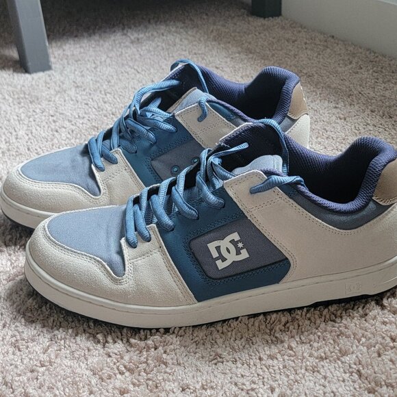 DC Men's Sneakers - Blue and Cream - Picture 2 of 5